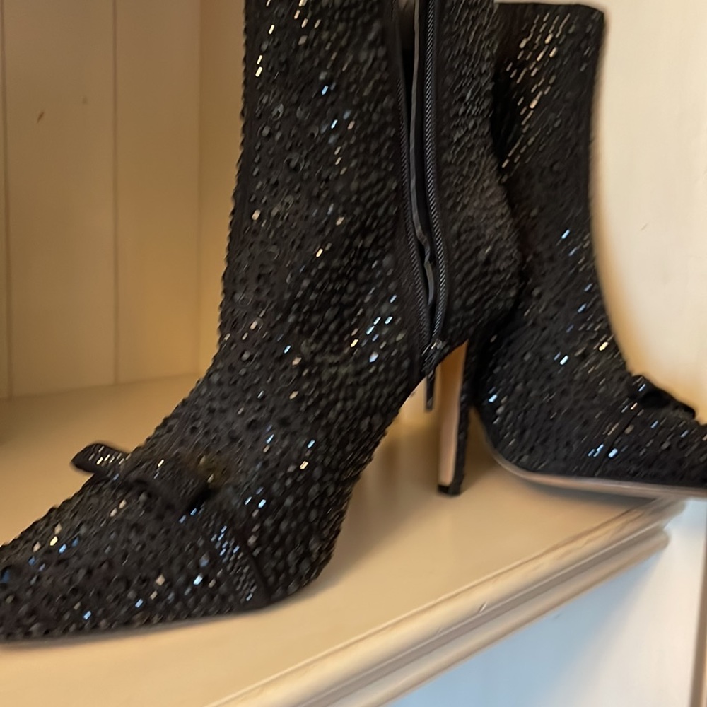INC rhinestone embellished ankle boots size 9M - Picture 2 of 6